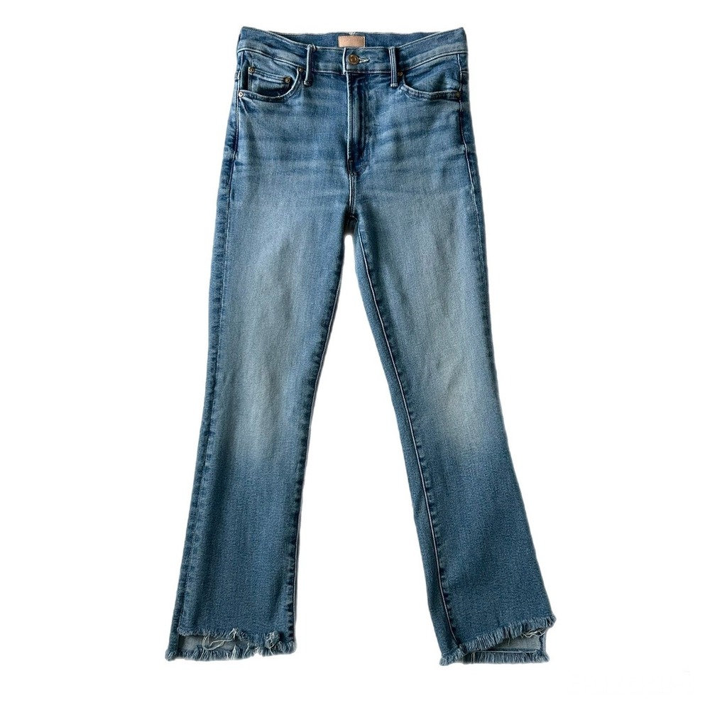 Mother The Insider Crop Step Fray Straight Jean in Monkey In The Middle Size 27 - Picture 2 of 9